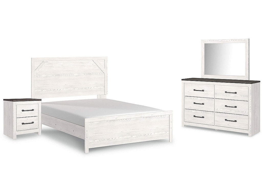 Gerridan Queen Bed with Mirrored Dresser and Nightstand - image 1