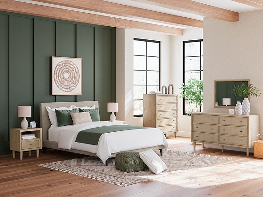 Cielden Queen Upholstered Bed with Roll Slats - image 9