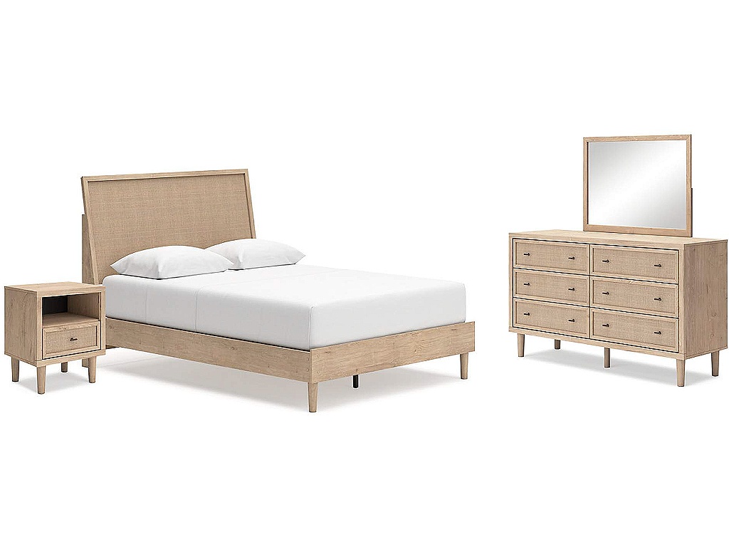 Cielden Queen Panel Bed, Dresser, Mirror and Nightstand - main image
