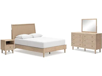 Cielden Queen Panel Bed, Dresser, Mirror and Nightstand