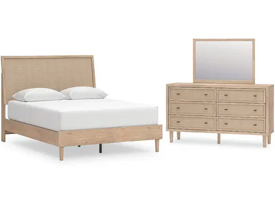Cielden Queen Panel Bed, Dresser and Mirror