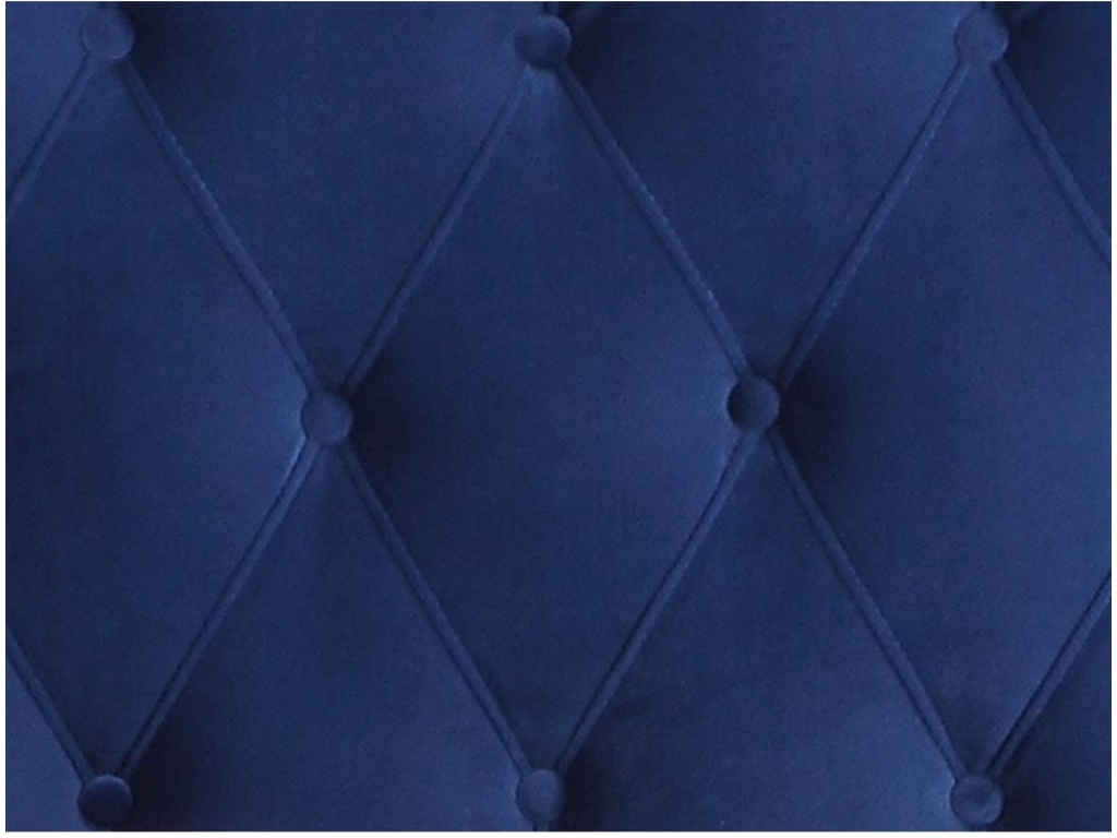 Cal King Upholstered Headboard-Footboard-Rails-Navy Blue - image 1
