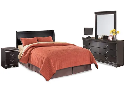 Huey Vineyard Queen Sleigh Headboard, Dresser, Mirror and Nightstand - Alternative View