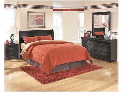 Huey Vineyard Queen Sleigh Headboard, Dresser, Mirror and Nightstand