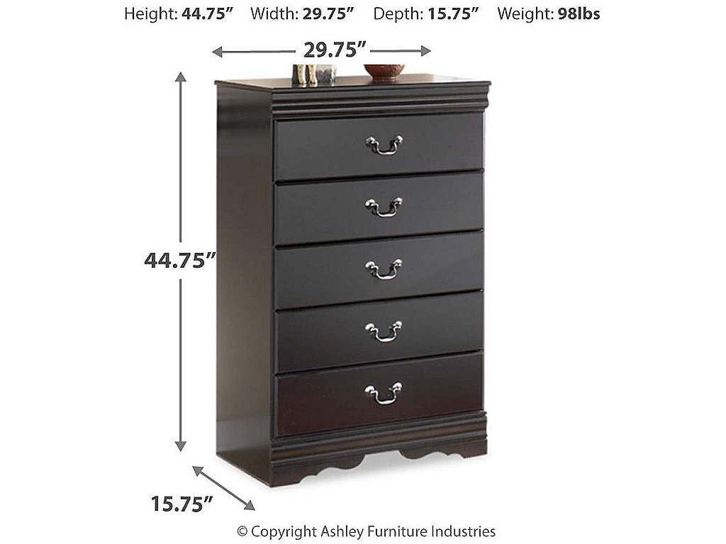 Huey Vineyard Full Sleigh Bed, Dresser, Mirror, Chest and Nightstand - image 5