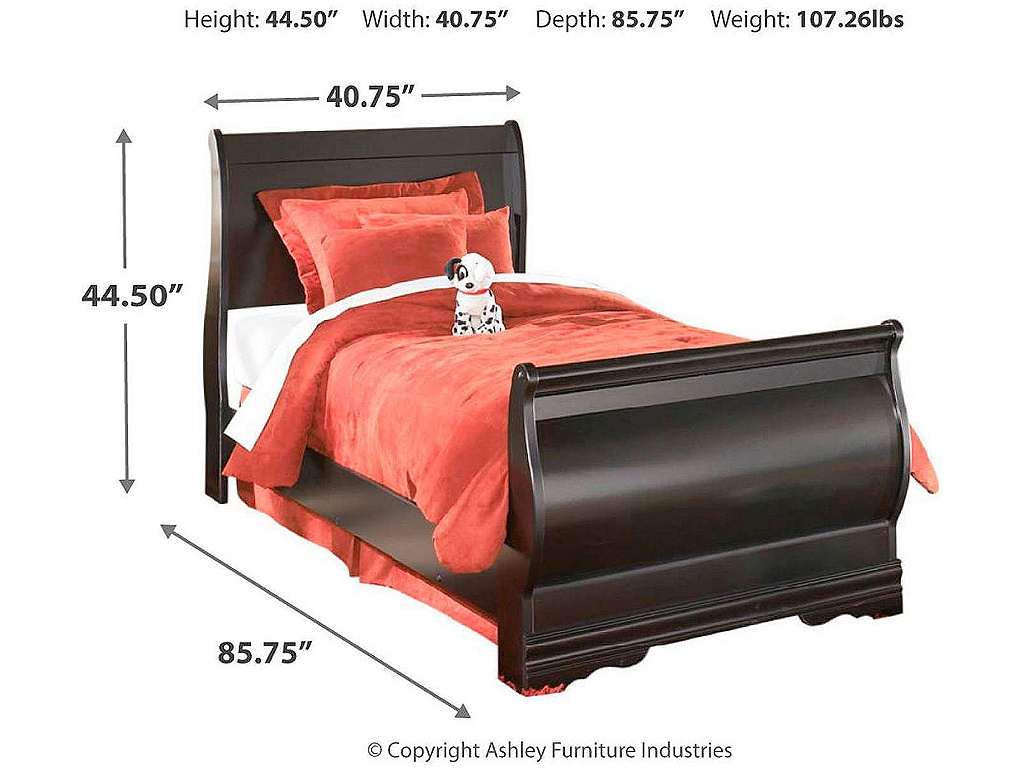 Huey Vineyard Twin Sleigh Bed and Nightstand - image 4