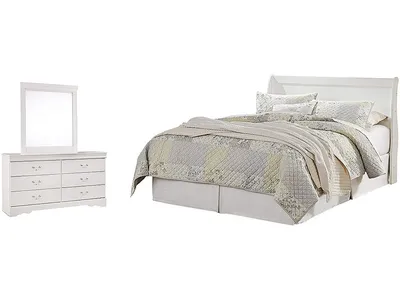 Anarasia Queen Sleigh Headboard, Dresser and Mirror