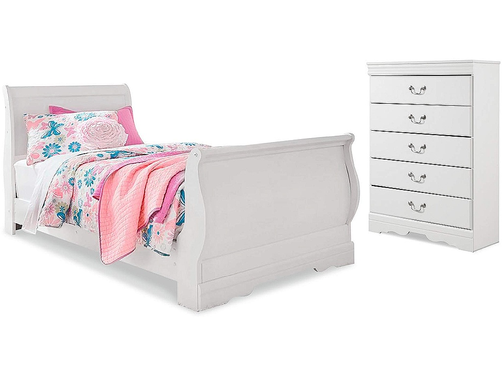 Anarasia Twin Sleigh Bed and Chest - main image