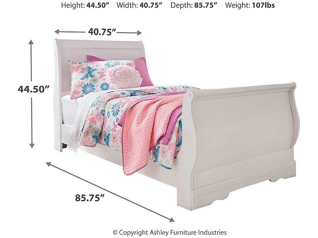 Anarasia Twin Sleigh Bed and Chest - image 3