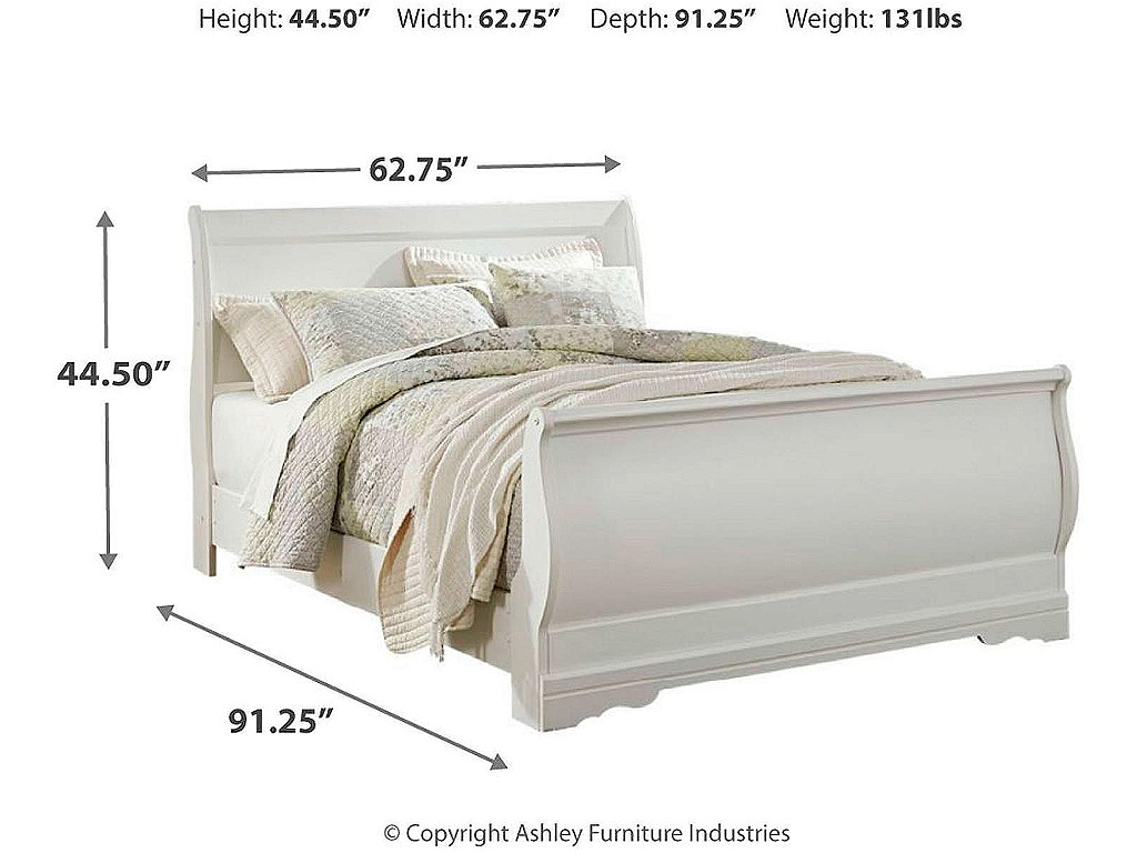 Anarasia Queen Sleigh Bed, Dresser and Mirror - image 4