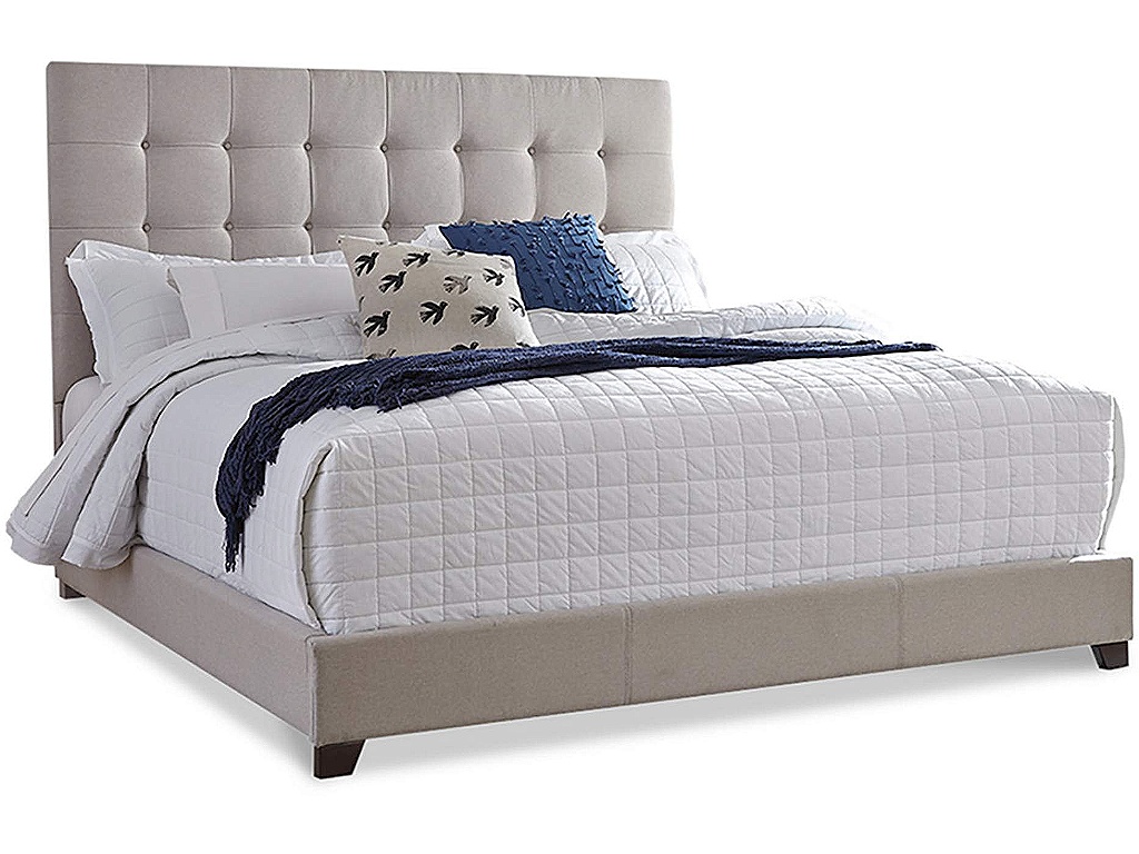 Dolante Queen Upholstered Bed with Chest of Drawers and Nightstand - image 1