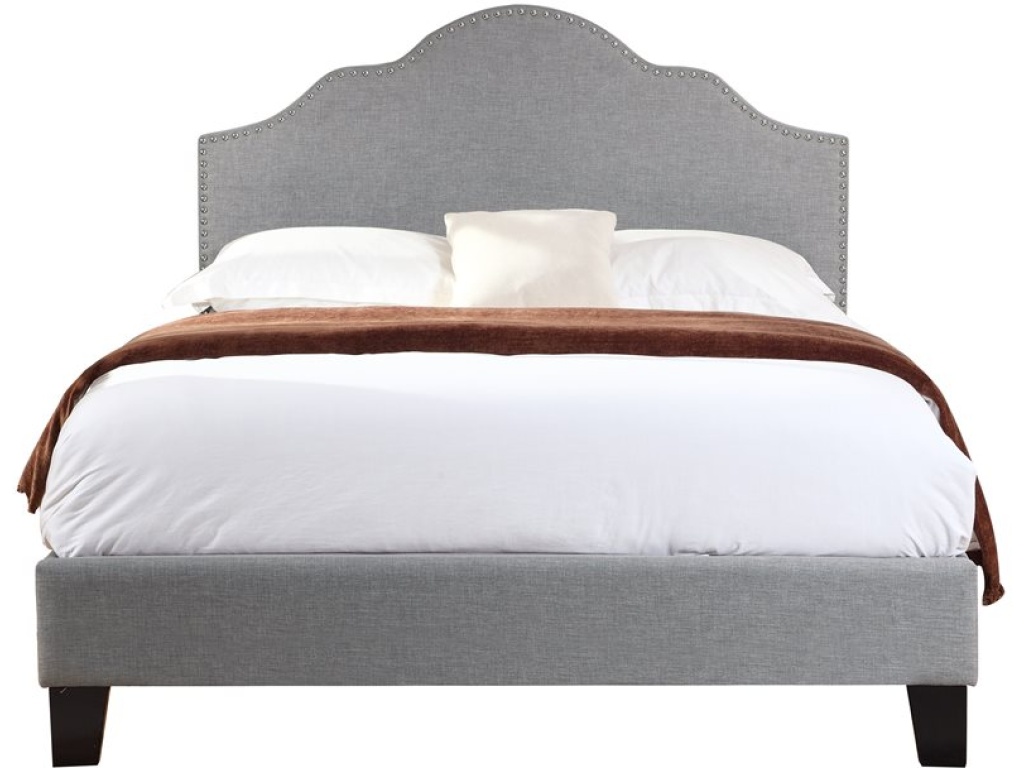 Full Upholstered Headboard-Footboard-Rails-Light Grey - main image
