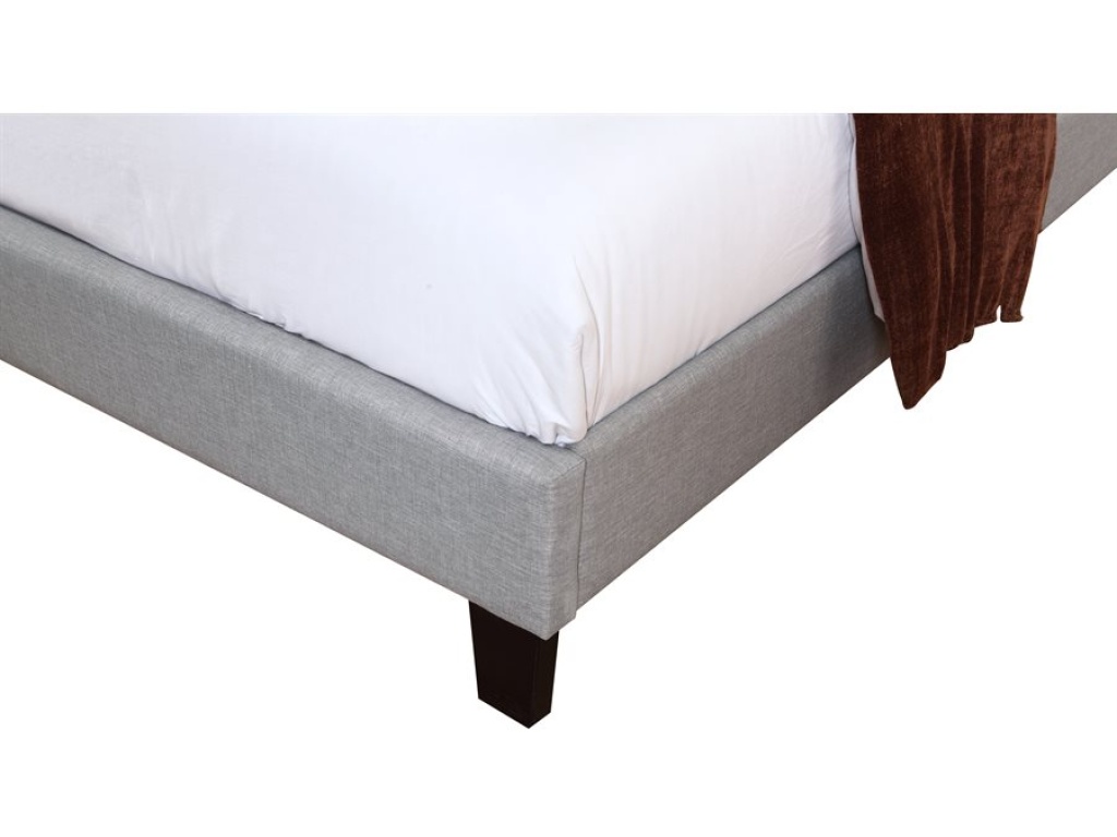 Full Upholstered Headboard-Footboard-Rails-Light Grey - image 2