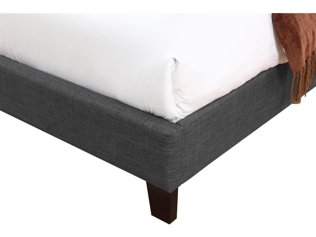 King Upholstered Headboard-Footboard-Rails-Charcoal - image 3
