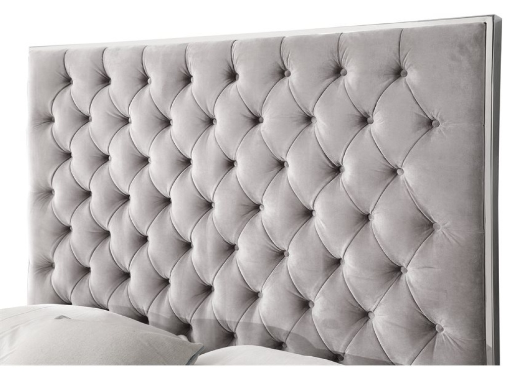 Lacey-Complete Queen Upholstered Bed-Grey - image 2