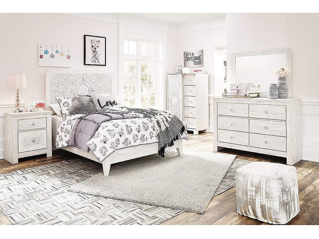 Paxberry Full Panel Bed, Dresser, Mirror and Chest - main image