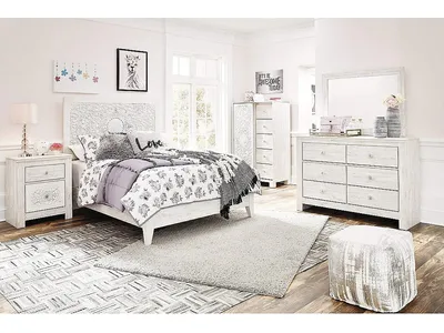 Paxberry Full Panel Bed, Dresser, Mirror and Chest