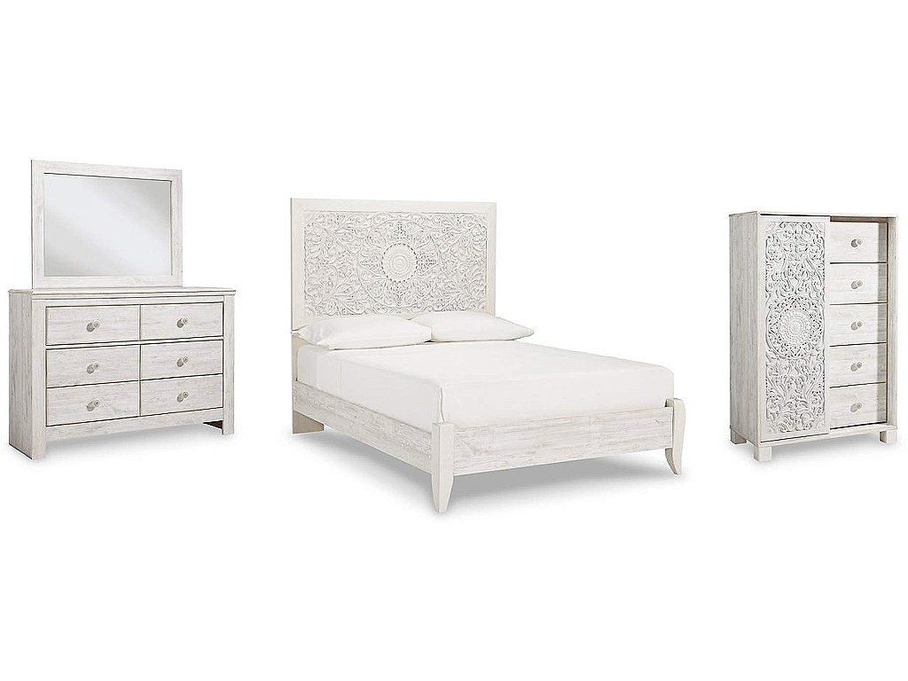 Paxberry Full Panel Bed, Dresser, Mirror and Chest - image 1
