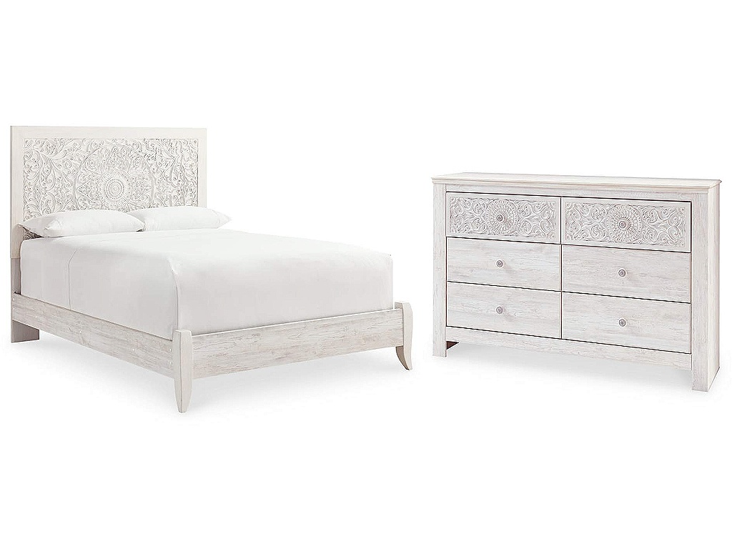Paxberry Queen Panel Bed and Dresser - main image