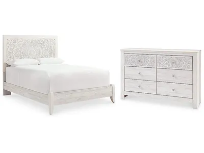 Paxberry Queen Panel Bed and Dresser