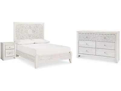 Paxberry Full Panel Bed, Dresser and Nightstand