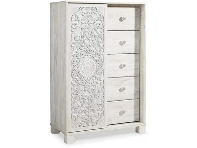 Paxberry Full Panel Bed, Chest and Nightstand