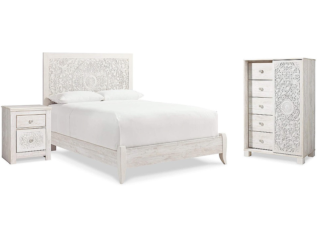 Paxberry Queen Panel Bed, Chest and Nightstand - main image