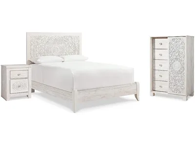 Paxberry Queen Panel Bed, Chest and Nightstand