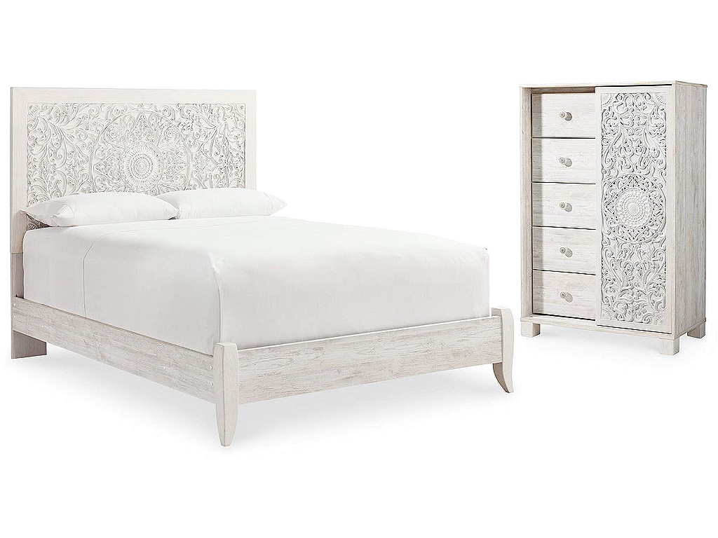 Paxberry Queen Panel Bed and Chest - main image