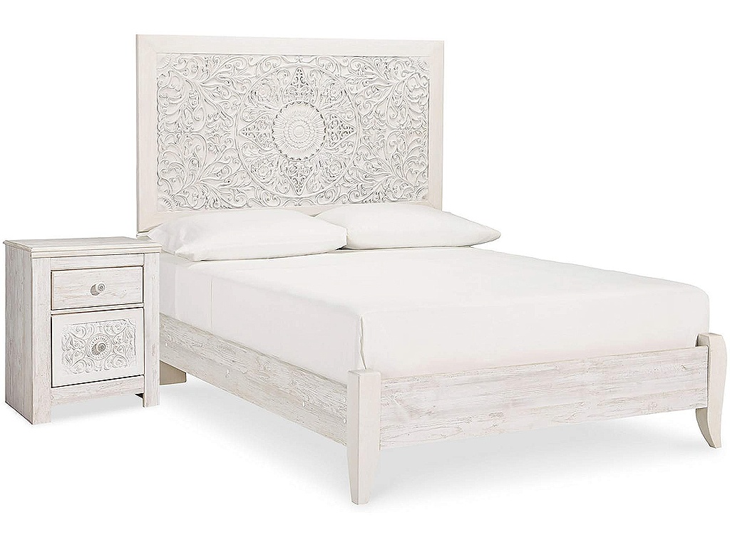 Paxberry Full Panel Bed and Nightstand - main image