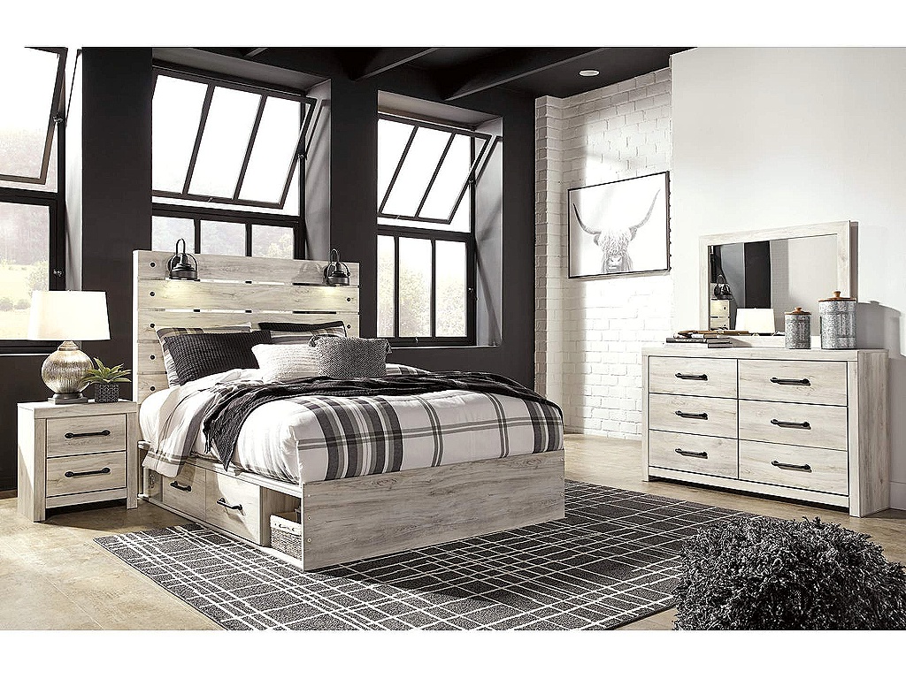 Cambeck Queen Panel Bed with Storage, Dresser and Mirror - main image