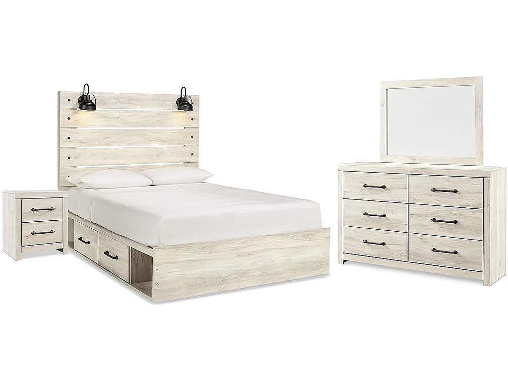Cambeck Queen Panel Bed with Storage, Dresser and Mirror - image 1