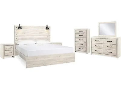 Cambeck King Panel Bed, Dresser, Mirror, Chest and 2 Nightstands