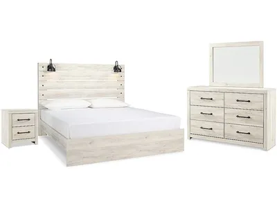 Cambeck King Panel Bed, Dresser, Mirror and Nightstand
