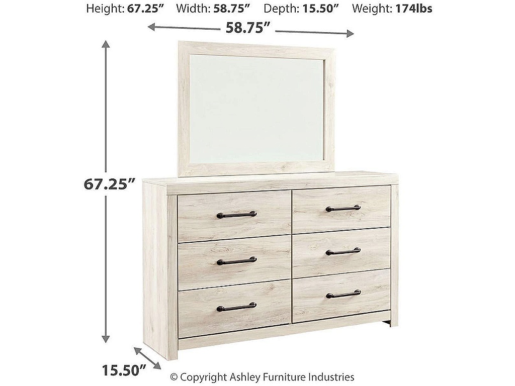 Cambeck Queen Panel Bed with Storage, Dresser and Mirror - image 14