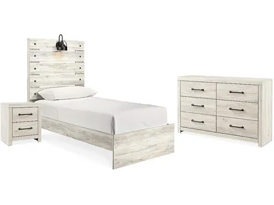 Cambeck Twin Panel Bed, Dresser and Nightstand