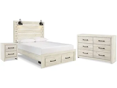 Cambeck Queen Panel Storage Bed, Dresser and Nightstand