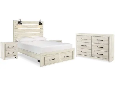 Cambeck Queen Panel Storage Bed, Dresser and 2 Nightstands