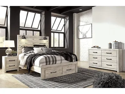 Cambeck Queen Panel Storage Bed, Dresser and Nightstand