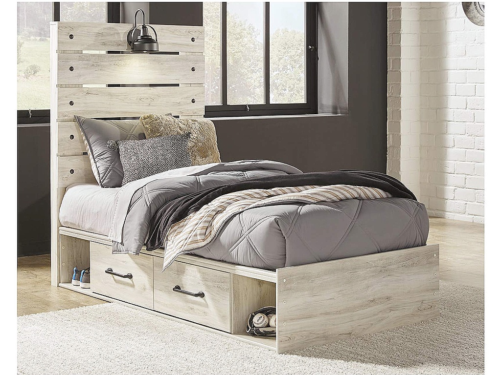 Cambeck Twin Panel Bed with 2 Storage Drawers - image 1