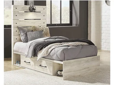 Cambeck Twin Panel Bed with 2 Storage Drawers - Alternative View