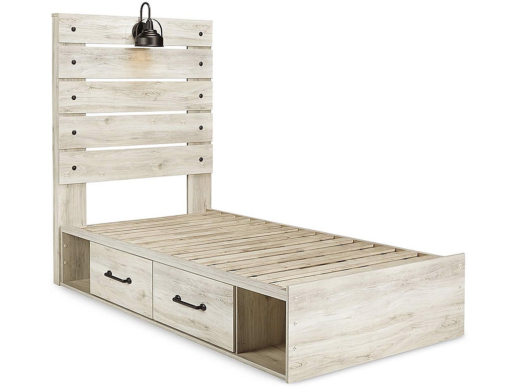 Cambeck Twin Panel Bed with 2 Storage Drawers - image 2