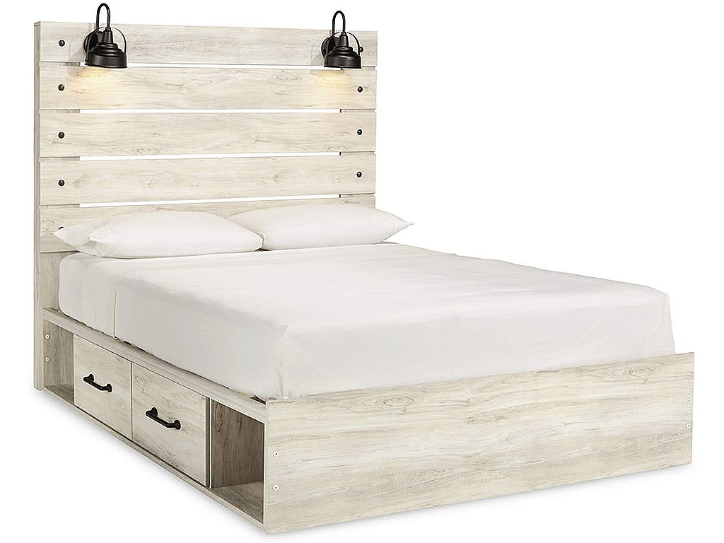 Cambeck Queen Panel Bed with Storage, Dresser and Mirror - image 2