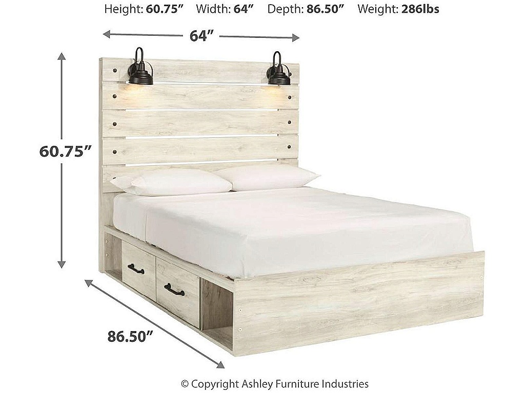 Cambeck Queen Panel Bed with Storage, Dresser and Mirror - image 13