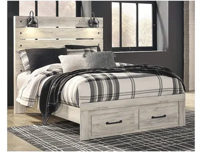 Cambeck Queen Panel Bed with 2 Storage Drawers