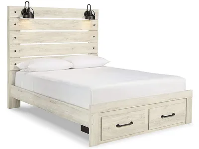 Cambeck Queen Panel Bed with 2 Storage Drawers