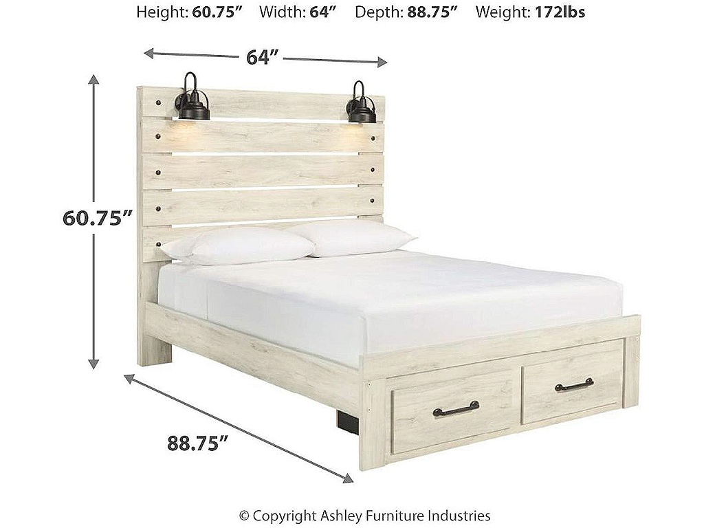 Cambeck Queen Panel Bed with 2 Storage Drawers - image 3