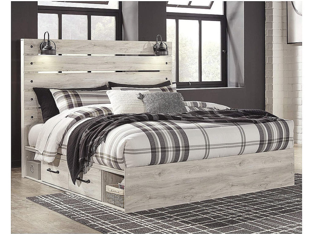 Cambeck King Panel Bed with 2 Storage Drawers - image 1