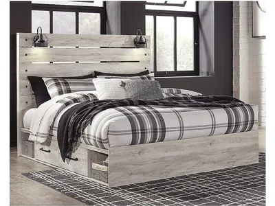 Cambeck King Panel Bed with 4 Storage Drawers