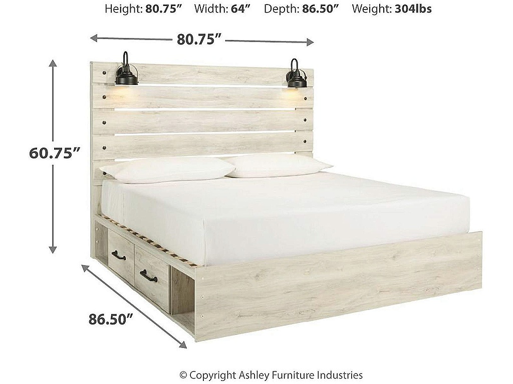 Cambeck King Panel Bed with Storage, Chest and 2 Nightstands - image 16